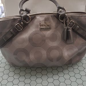 Gray/Silver Coach bag